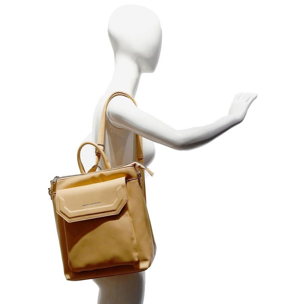 NEW French Connection Women's Elise Convertible Faux Leather Backpack, Camel NWT - Picture 3 of 8